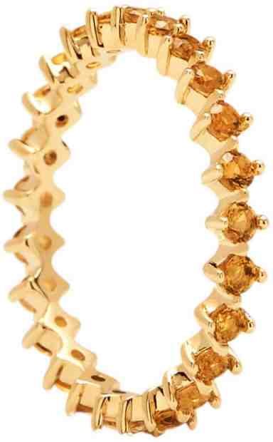 PDPAOLA Něžný pozlacený prsten se zirkony YELLOW BIRD Gold AN01-134 52 mm + 2 měsíce na vrácení zboží