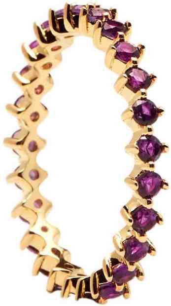 PDPAOLA Něžný pozlacený prsten se zirkony VIOLET BIRD Gold AN01-136 52 mm + 2 měsíce na vrácení zboží