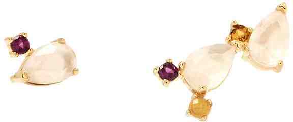 PDPAOLA Něžné asymetrické náušnice CITRIC PETITE AR01-096-U + 2 měsíce na vrácení zboží