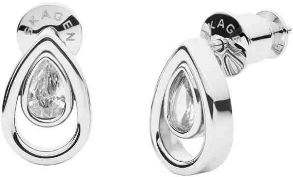 Skagen Půvabné ocelové náušnice s čirým krystalem Elin SKJ1337040 + 2 měsíce na vrácení zboží
