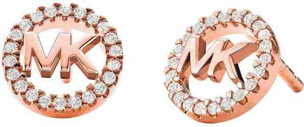 Michael Kors Bronzové náušnice pecky se zirkony MKC1247AN791 + 2 měsíce na vrácení zboží
