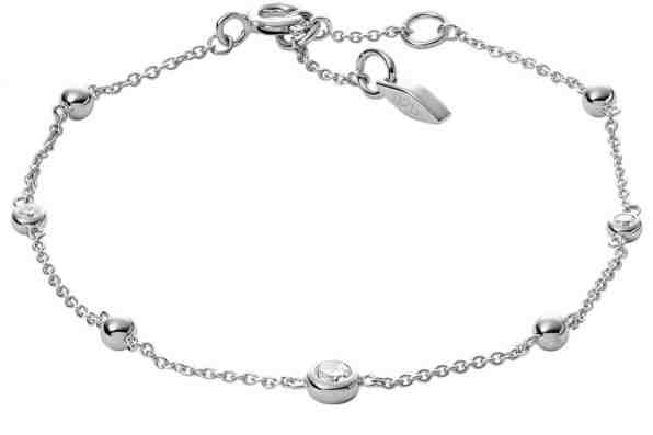 Fossil Stříbrný náramek s krystaly JFS00452040 + 2 měsíce na vrácení zboží