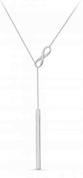 JVD Moderní stříbrný náhrdelník Nekonečno SVLN0174XH20000 + 2 měsíce na vrácení zboží