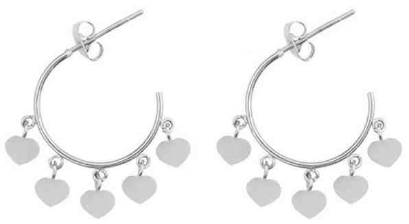 JVD Stříbrné kruhové náušnice s přívěsky SVLE0816XH20000 + 2 měsíce na vrácení zboží