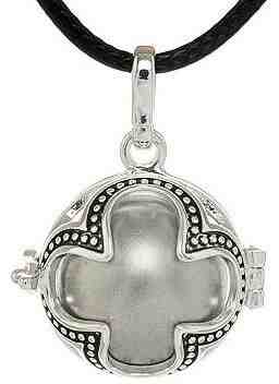 MUMMY BELL Dámský náhrdelník šedá Rolnička Čtyřlístek K16SS18 + 2 měsíce na vrácení zboží