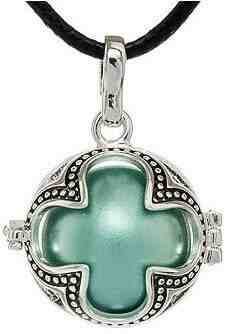 MUMMY BELL Dámský náhrdelník modrá metalická Rolnička Čtyřlístek K16SMM18 + 2 měsíce na vrácení zboží