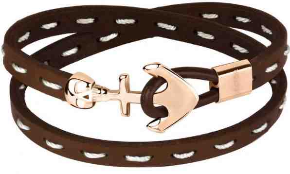 Sector Dvojitý kožený náramek s kotvou Bandy SZV19 + 2 měsíce na vrácení zboží