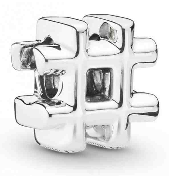 Pandora Stříbrný korálek Hashtag Moments 798128 + 2 měsíce na vrácení zboží