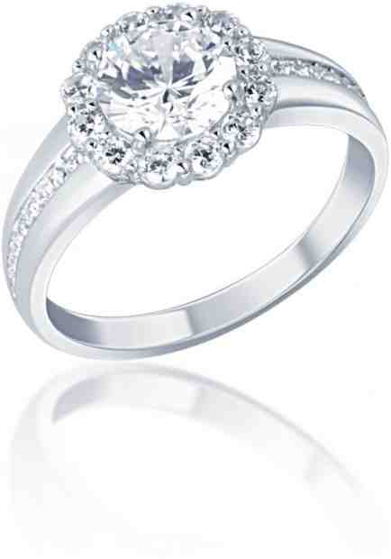 JVD Třpytivý stříbrný prsten se zirkony SVLR0321XF3BI 54 mm + 2 měsíce na vrácení zboží