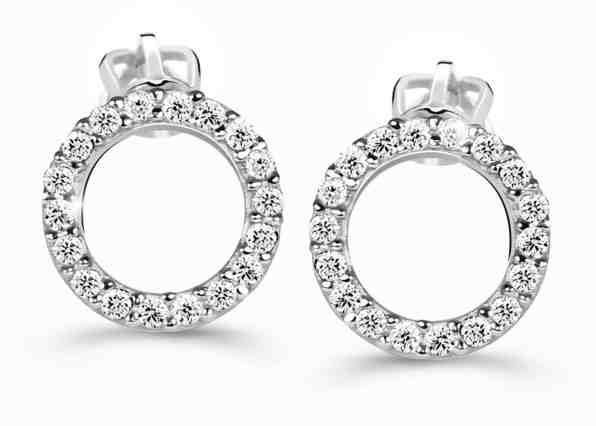 Cutie Jewellery Úžasné náušnice z bílého zlata Z60240-30-10-X-2 + 2 měsíce na vrácení zboží