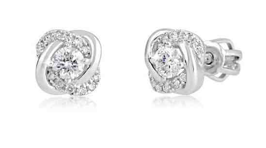 Cutie Jewellery Překrásné peckové náušnice z bílého zlata Z9001-3263-30-10-X-2 + 2 měsíce na vrácení zboží