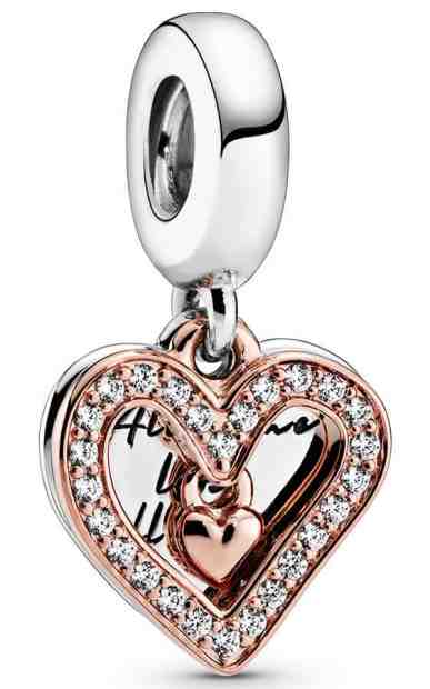 Pandora Stylový bicolor přívěsek Srdce 788693C01 + 2 měsíce na vrácení zboží