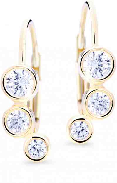 Cutie Jewellery Úchvatné zlaté náušnice s třpytivými zirkony Z8030-50-10-X-1 + 2 měsíce na vrácení zboží