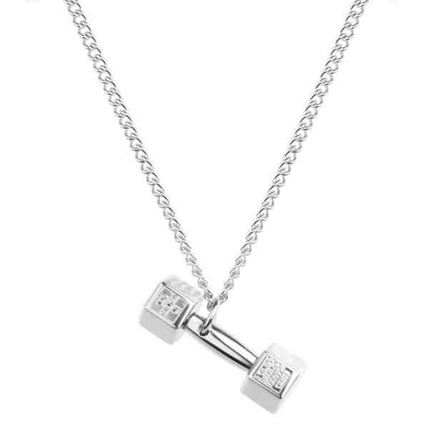 Troli Luxusní ocelový náhrdelník s činkou + 2 měsíce na vrácení zboží