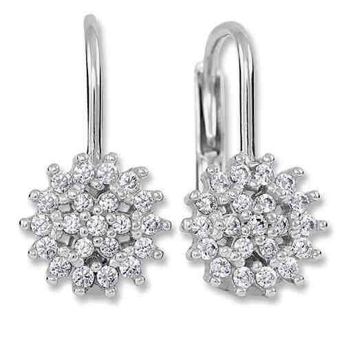 Brilio Úchvatné visací náušnice z bílého zlata 239 001 01066 07 + 2 měsíce na vrácení zboží