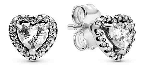 Pandora Romantické srdíčkové náušnice 298427C01 + 2 měsíce na vrácení zboží