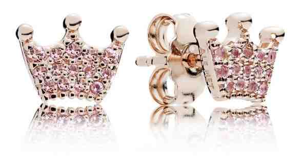 Pandora Třpytivé bronzové náušnice Korunky 287127NPO + 2 měsíce na vrácení zboží