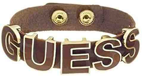 Guess Kožený náramek s nápisem UBB81315 + 2 měsíce na vrácení zboží