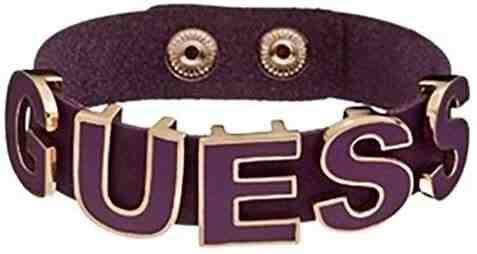 Guess Kožený náramek s nápisem UBB81316 + 2 měsíce na vrácení zboží