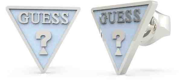 Guess Trojúhelníkové modré náušnice UBE70123 + 2 měsíce na vrácení zboží