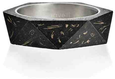 Gravelli Stylový betonový prsten Cubist Fragments Edition zlatá/antracitová GJRUFBA005 47 mm + 2 měsíce na vrácení zboží