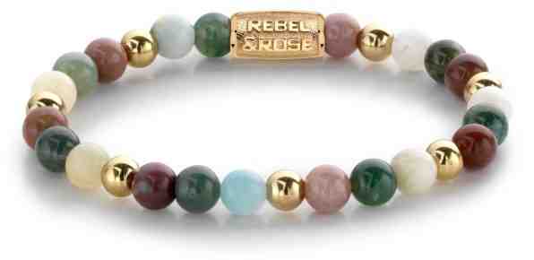 Rebel&Rose Korálkový náramek Spring Shine RR-60077-G 17,5 cm - M + 2 měsíce na vrácení zboží