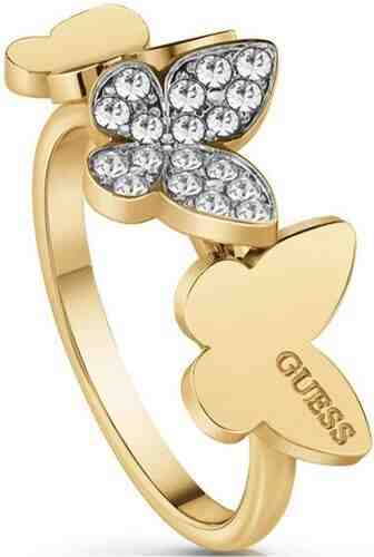 Guess Elegantní pozlacený prsten s motýly UBR78004 58 mm + 2 měsíce na vrácení zboží