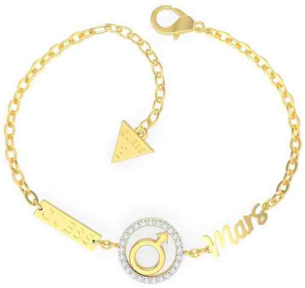 Guess Elegantní pozlacený náramek s krystaly UBS29007 18 cm + 2 měsíce na vrácení zboží