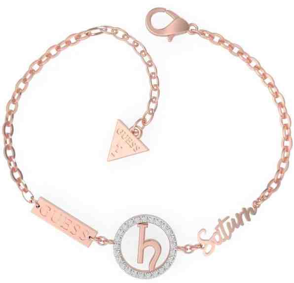 Guess Módní bronzový náramek s krystaly Saturn UBS29032 18 cm - S + 2 měsíce na vrácení zboží