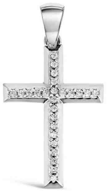 Brilio Silver Stříbrný přívěsek křížek se zirkony CRS177 + 2 měsíce na vrácení zboží