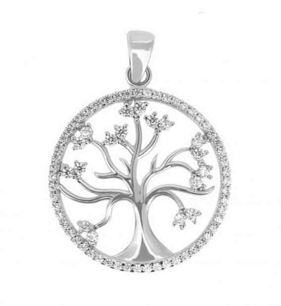 Brilio Silver Třpytivý stříbrný přívěsek Strom života PENT014 + 2 měsíce na vrácení zboží