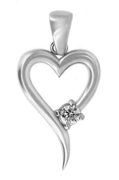 Brilio Silver Romantický přívěsek Srdce se zirkonem PENT024 + 2 měsíce na vrácení zboží