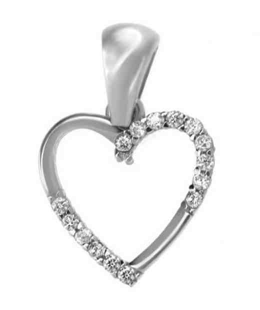 Brilio Silver Něžný přívěsek srdíčko se zirkony PENT028 + 2 měsíce na vrácení zboží