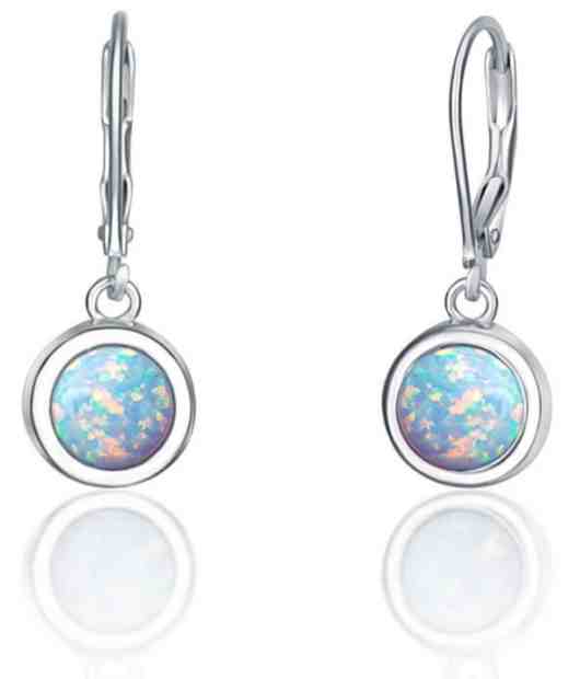 JVD Něžné stříbrné náušnice se syntetickými opály SVLE0865XH2O200 + 2 měsíce na vrácení zboží