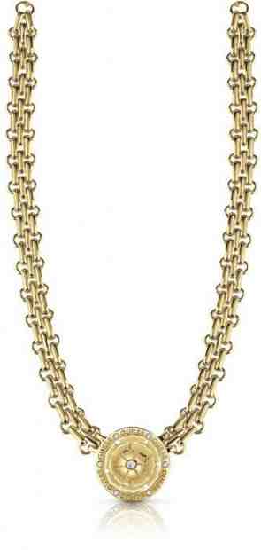 Guess Masivní pozlacený náhrdelník s pivoňkou Guess Peony UBN79157 + 2 měsíce na vrácení zboží