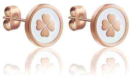 Victoria Walls Něžné bronzové náušnice pro štěstí VE1108R + 2 měsíce na vrácení zboží