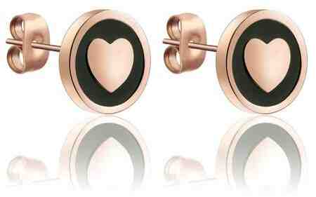 Victoria Walls Romantické bronzové náušnice pecky VE1107R + 2 měsíce na vrácení zboží