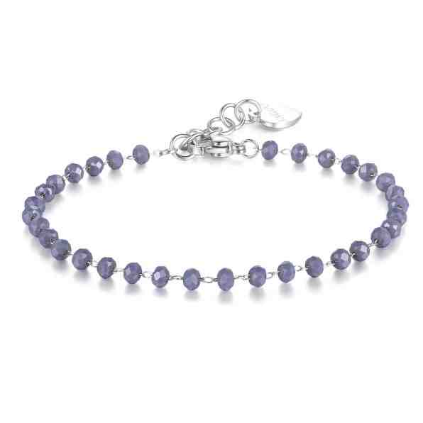 S`Agapõ Náramek s fialovými korálky Happy SHAL17 + 2 měsíce na vrácení zboží