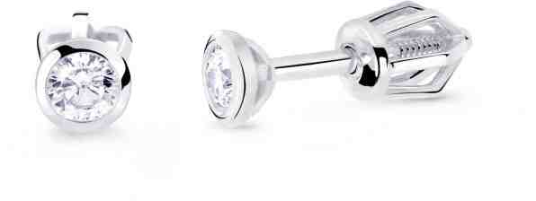 Cutie Diamonds Minimalistické peckové náušnice z bílého zlata s brilianty DZ8007-30-00-X-2 + 2 měsíce na vrácení zboží