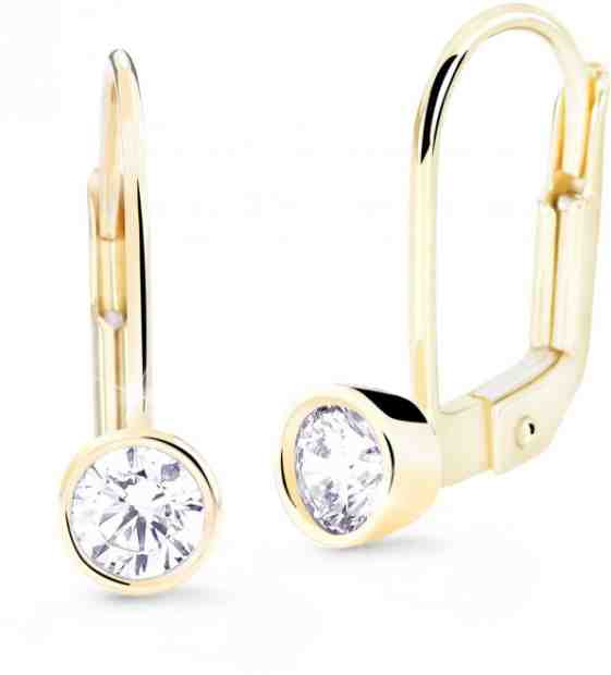 Cutie Diamonds Půvabné visací náušnice ze žlutého zlata s brilianty DZ8017-55-00-X-1 + 2 měsíce na vrácení zboží