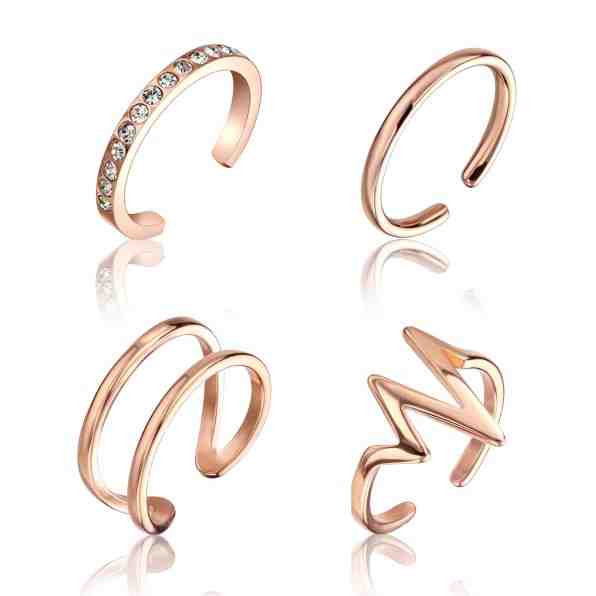 Emily Westwood Sada minimalistických bronzových prstenů WS049R + 2 měsíce na vrácení zboží