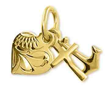 Brilio Zlatý přívěsek láska, víra, naděje 745 242 001 00077 0000000 + 2 měsíce na vrácení zboží