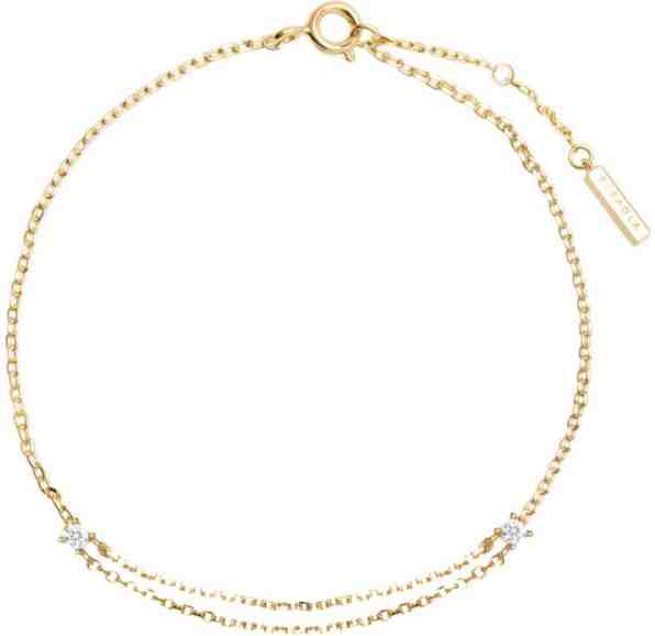 PDPAOLA Půvabný pozlacený náramek se zirkony NIA Gold PU01-074-U + 2 měsíce na vrácení zboží