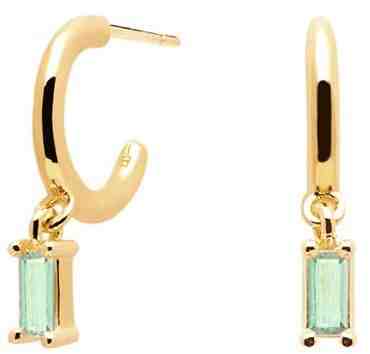 PDPAOLA Hravé kruhové náušnice s přívěsky APPLE ALIA Gold AR01-116-U + 2 měsíce na vrácení zboží