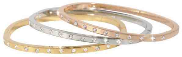 Pierre Cardin Módní tricolor sada náramků se zirkony Classic PXB21077XXX + 2 měsíce na vrácení zboží