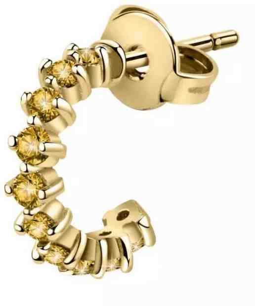 La Petite Story Pozlacená single náušnice s krystaly LPS02ARQ152 + 2 měsíce na vrácení zboží