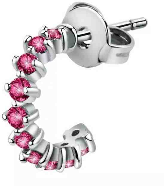 La Petite Story Hravá single náušnice s fuchsiovými krystaly LPS02ARQ154 + 2 měsíce na vrácení zboží