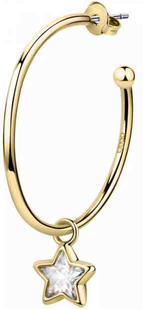 La Petite Story Pozlacená kruhová single náušnice s přívěskem 2v1 LPS02ARQ178 + 2 měsíce na vrácení zboží