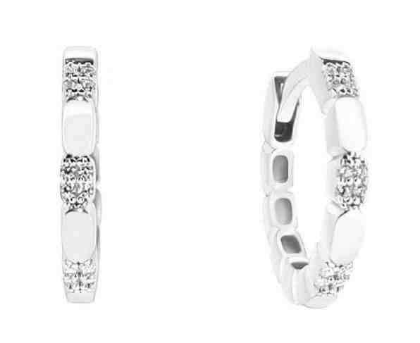 Brilio Silver Oslnivé stříbrné kruhové náušnice PE059 + 2 měsíce na vrácení zboží