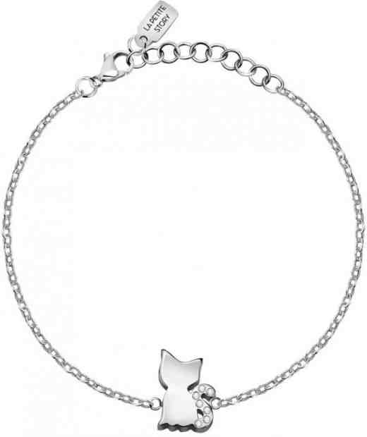 La Petite Story Hravý ocelový náramek s kočičkou Family LPS05AQI12 + 2 měsíce na vrácení zboží